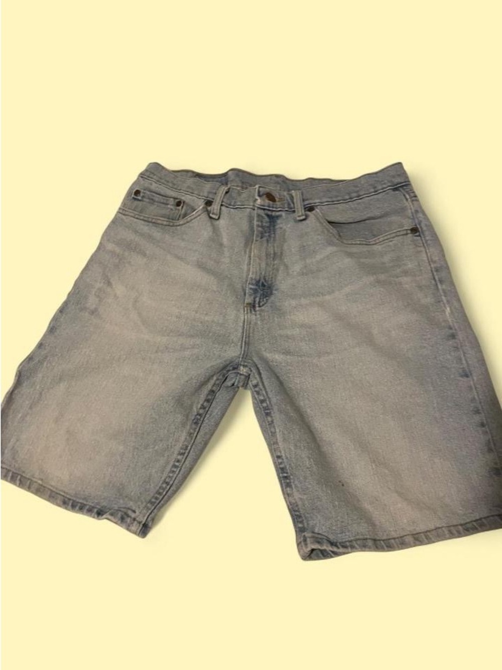 Wrangler Faded Light Blue Denim Jean Shorts